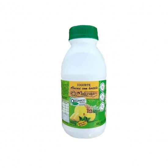 Iogurte de Abacaxi com Hortelã Orgânico 500g - Fazenda Malunga