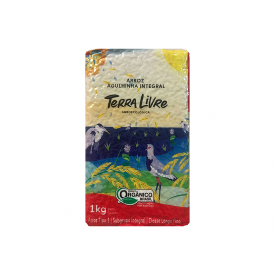 Arroz Agulhinha Integral Orgânico Vácuo 1kg - Terra Livre