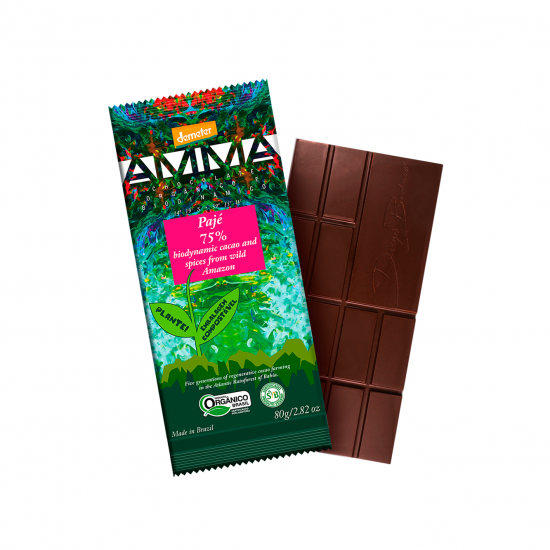 Pajé - Chocolate Orgânico e Biodinâmico com especiarias da Amazônia 80g - AMMA Chocolate