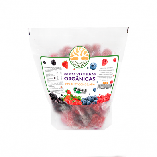 Mix de Frutas Vermelhas Orgânico Gourmet Congelado 1kg - Fazenda Guata Porã