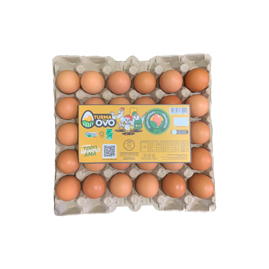 Ovos Orgânicos Grandes Caipiras 30un - Turma do Ovo