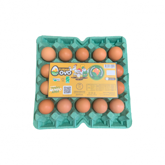 Ovos Orgânicos Grandes Caipiras 20un - Turma do Ovo