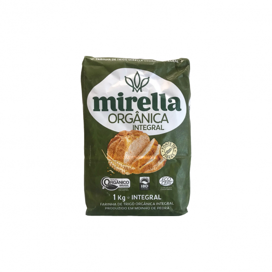 Farinha de Trigo Integral Orgânica 1kg - Mirella