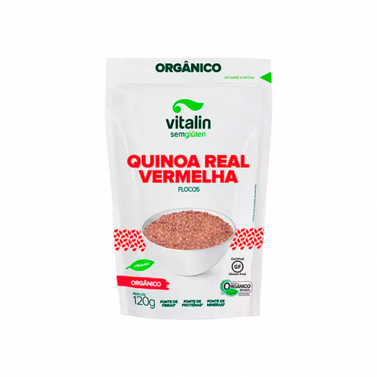 Quinoa Real Vermelha em Flocos Orgânica 120g - Vitalin