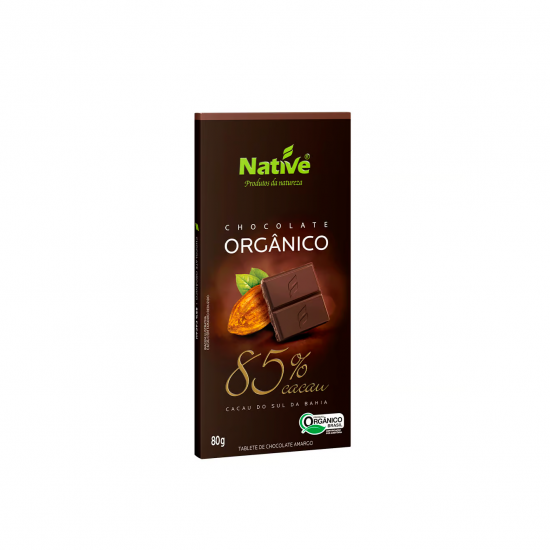 Barra de Chocolate Orgânico 85% Cacau 80g - Native