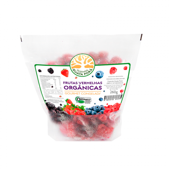 Mix de Frutas Vermelhas Orgânico Gourmet Congelado 260g - Fazenda Guata Porã