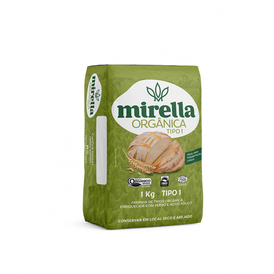 Farinha de Trigo Tipo 1 Orgânica 1kg - Mirella