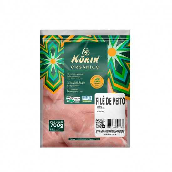 Filé de Peito Orgânico Congelado 700g - Korin