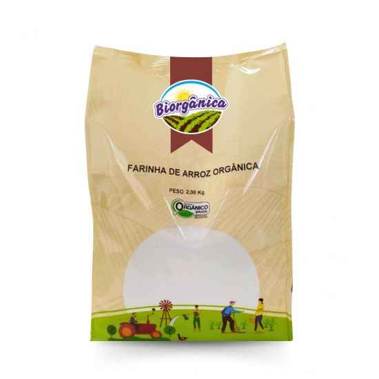 Farinha de Arroz Branco Orgânico 2kg - Biorgânica