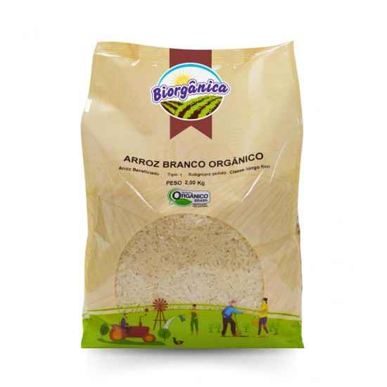 Arroz Branco Orgânico 2kg - Biorgânica