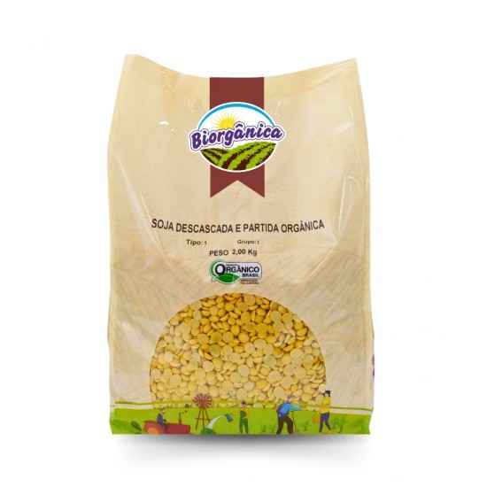Soja Descascada e Partida Orgânica 2kg - Biorgânica