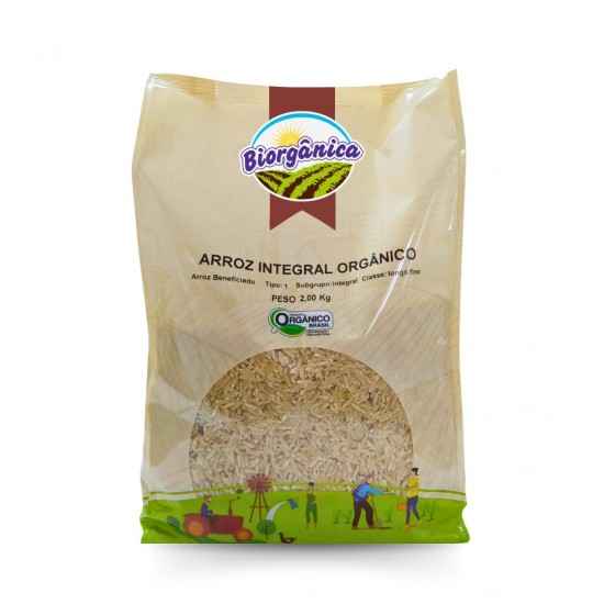 Arroz Integral Orgânico 2kg - Biorgânica