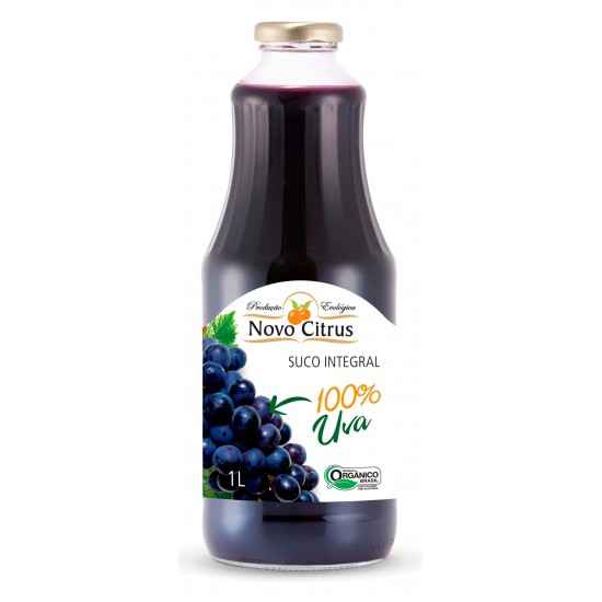 Suco Integral de Uva Orgânico 1L - Novo Citrus