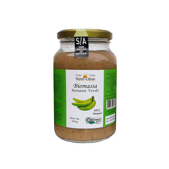 Biomassa de Banana Verde Orgânica 570g - Novo Citrus