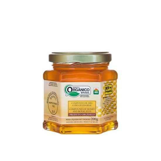 Composto de Mel com Geleia Real Orgânico Frasco 200g - MN Própolis