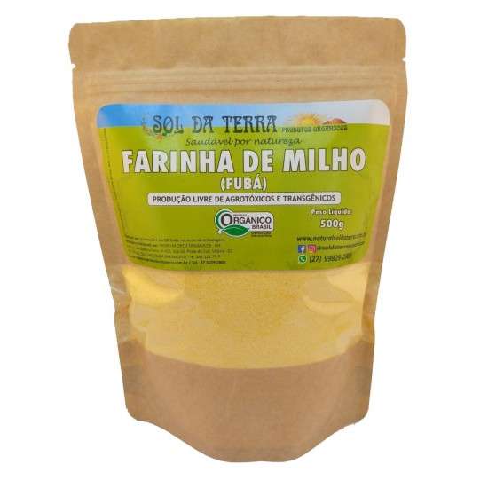 Farinha de Milho (Fubá) Orgânico 500g - Sol da Terra