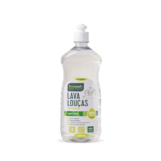 Lava Louças Hipolargenico Capim Limão Orgânico 650 ml - Biowash