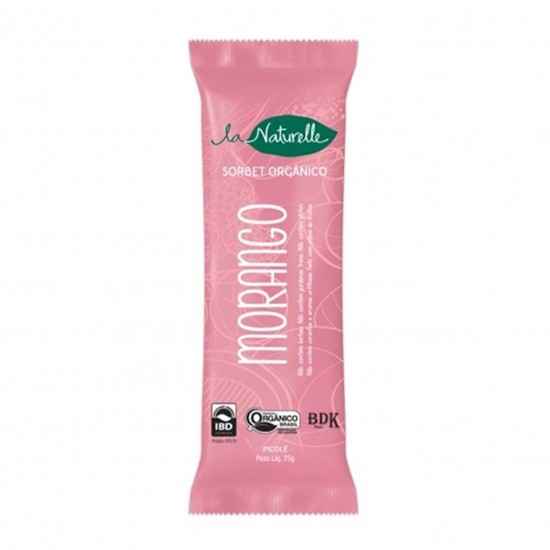 Picolé Orgânico Morango 75 g - La Naturelle