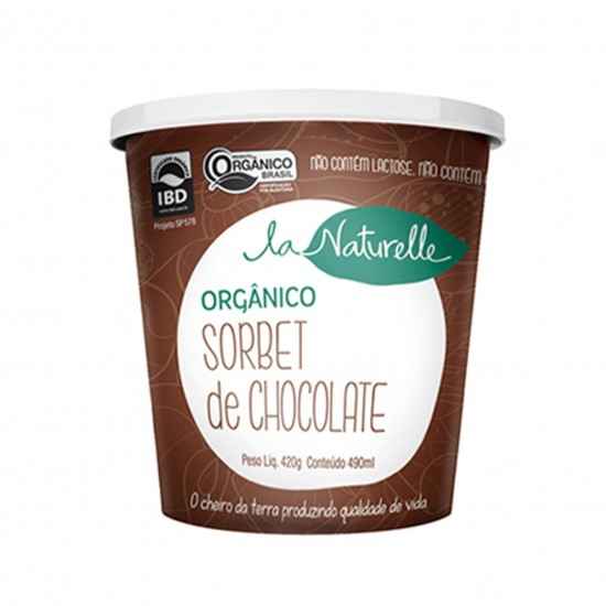 Sorbet Orgânico Chocolate 490 ml - La Naturelle