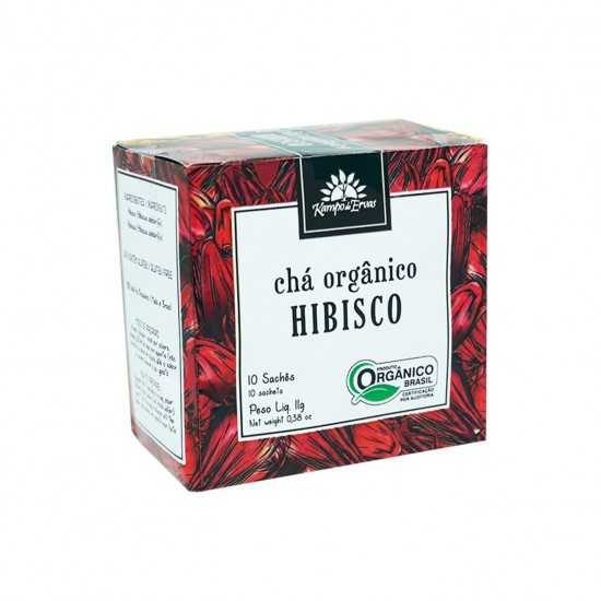Chá de Hibisco Orgânico 10 Sachês - Kampo de Ervas