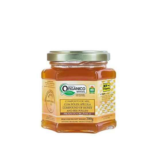 Composto de Mel com Extrato de Própolis Orgânico Frasco 200g - MN Própolis