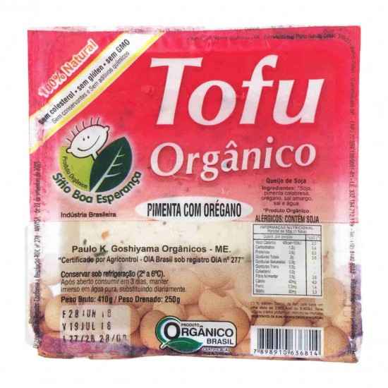 Tofu Orgânico Temperado com Pimenta e Orégano 250g - Sítio Boa Esperança