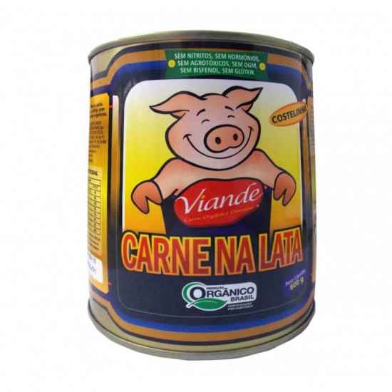 Costelinha de Porco Enlatada Orgânica 800g - Domaine Orgânicos