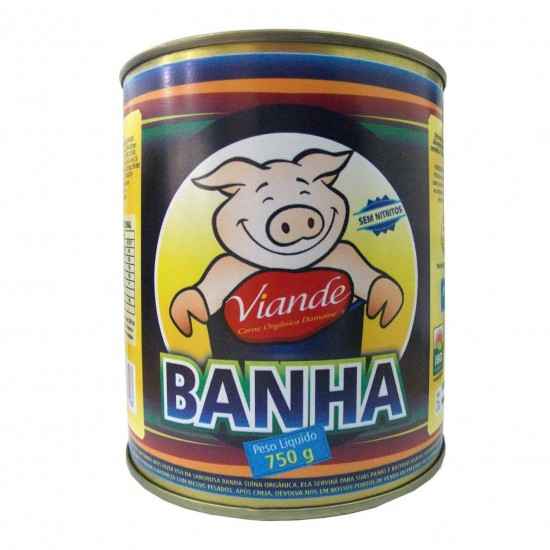 Banha de Porco Enlatada Orgânica 750g - Domaine Orgânicos