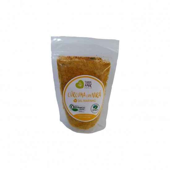 Sal de Cúrcuma com Alho Nirá Orgânico 150g Terra Amor