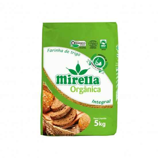 Farinha de Trigo Integral Orgânica 5kg - Mirella