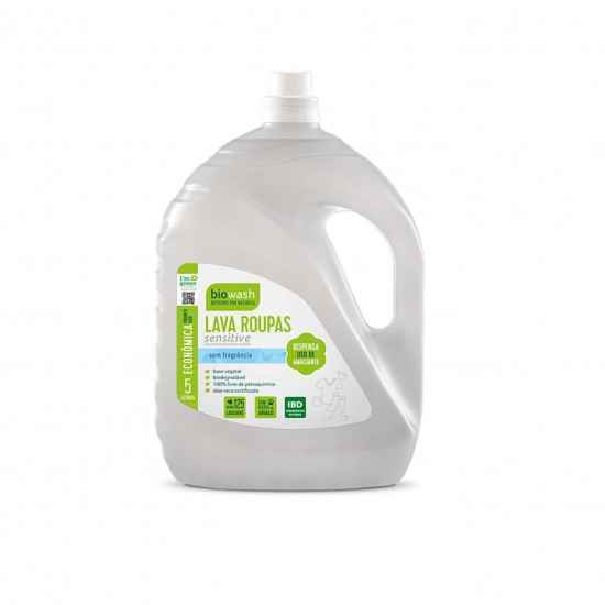 Lava Roupas Hipoalergênico Sensitive Liquido Orgânico 5L - Biowash