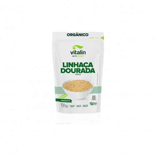 Linhaça Dourada Em Grãos Orgânica 120g - Vitalin