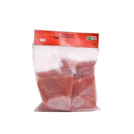 Polpa de Morango orgânico 4 x 90g - Mantí Biô