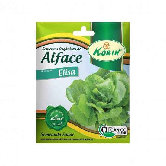 Sementes Orgânicas de Alface Elisa 5g - Korin
