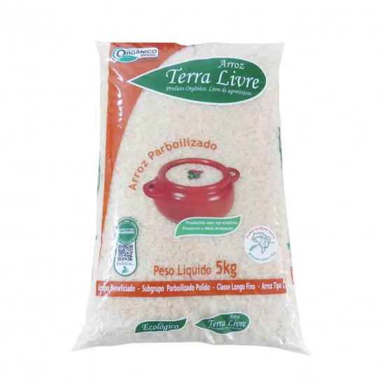 Arroz Agulhinha Parboilizado Orgânico 5Kg - Terra Livre