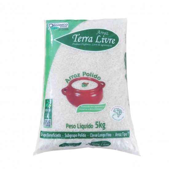 Arroz Agulhinha Polido Orgânico 5Kg - Terra Livre