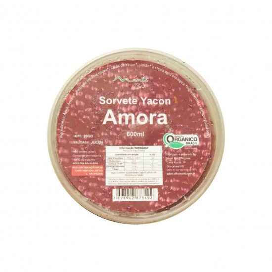 Sorvete de Amora e Yacon Orgânico 600g - Mantí Biô