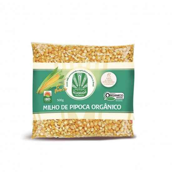 Milho de Pipoca Amarelo Orgânico 500g - Alvorada