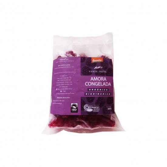 Amora Preta Congelada Orgânica e Biodinâmica 250g - Verde Oliva