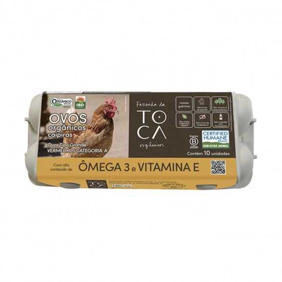 Ovos Orgânicos Caipiras com Ômega 3 e Vitamina E 10un - Fazenda da Toca