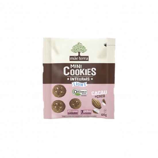 Mini Cookies Integrais com Cacau e Coco Light Orgânico 120g - Mãe Terra