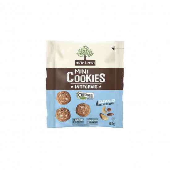 Mini Cookies Integrais 4 Castanhas Orgânico 120g - Mãe Terra