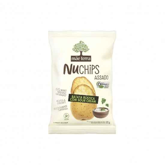 Nuchips - Chips de Batata Rústica com Sour Cream Assada Orgânica 32g - Mãe Terra