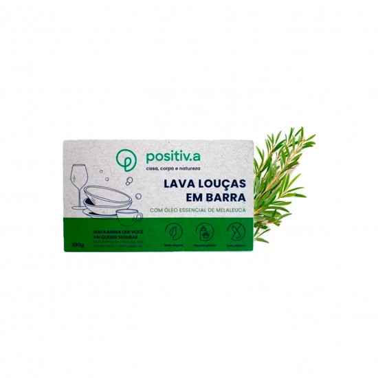 Lava Louça em Barra Malaleuca Orgânico 100g - Positiva