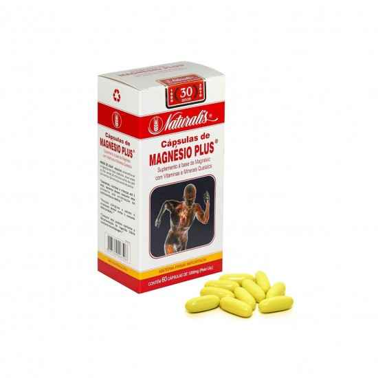 Magnésio Plus 60 cápsulas de 1200mg - Naturalis