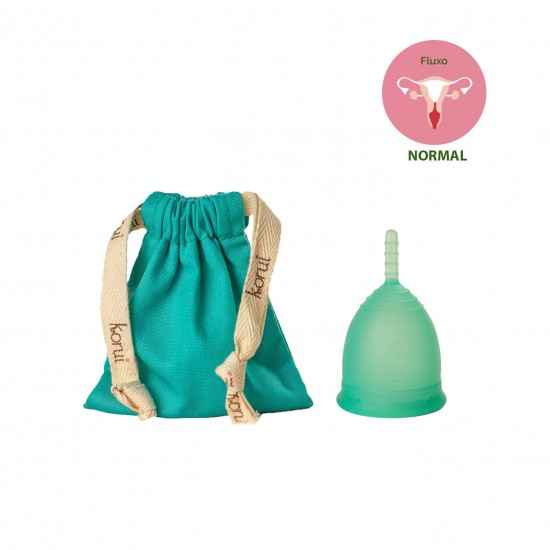 Coletor Menstrual Verde Médio Un - Korui