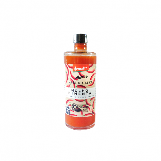 Molho de Pimenta Orgânico e Biodinamico 120g - Verde Oliva