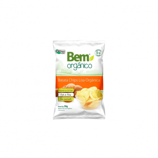 Batata Chips Lisa Orgânica 30g - Bem Orgânico