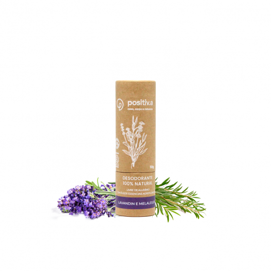 Desodorante 100% Natural com Lavandin e Malaleuca 50g - Positiva