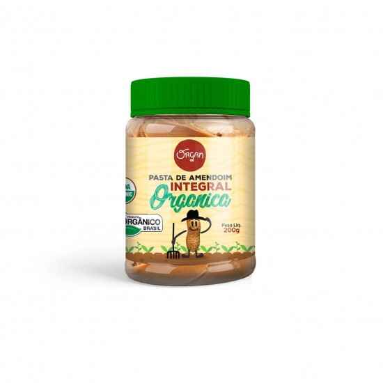 Pasta de Amendoim Integral Orgânica 200g - Organ Alimentos